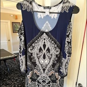 Cold shoulder dress.